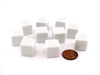 Set of 10 Opaque 6-Sided D6 White 16mm Blank Dice