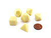 Opaque Polyhedral Ivory Set Of 6 Blank Chessex Dice