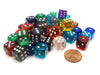 Bag of 50 Assorted Loose Translucent 12mm D6 Dice