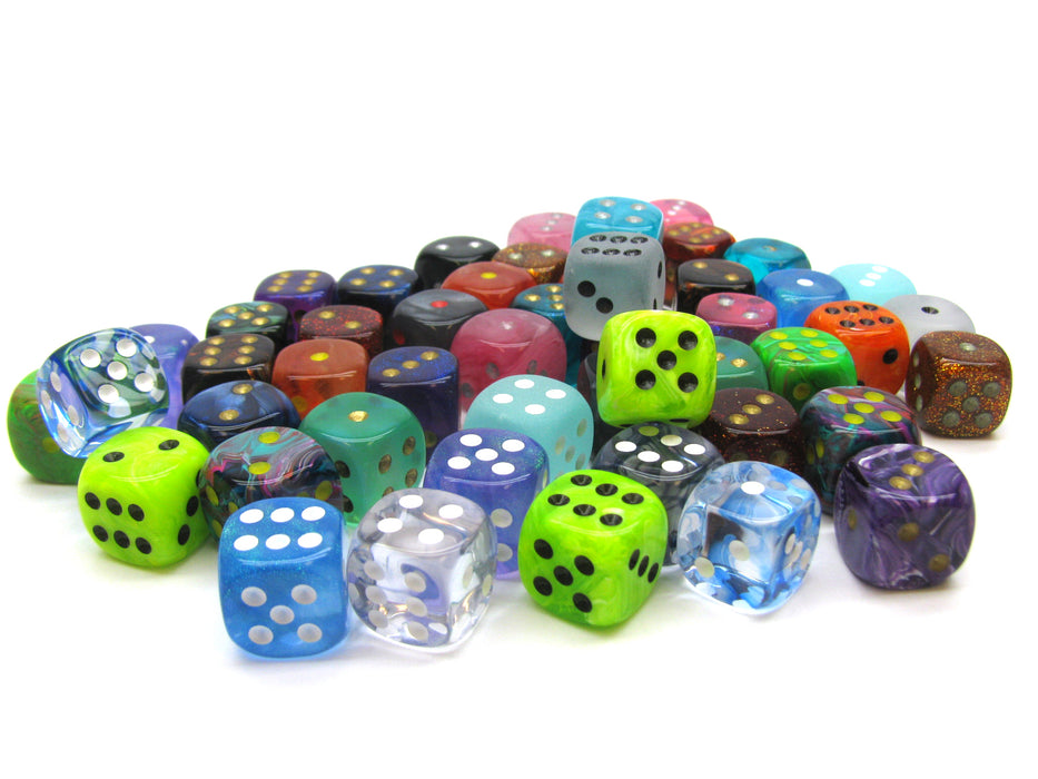 Bag of 50 Assorted Loose Signature 12mm D6 Dice
