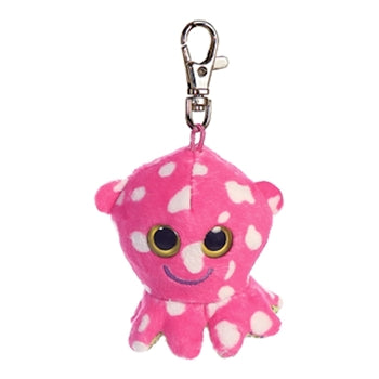 3" Olee Octopus Clip-On Keyclip Small Soft Plush Keychain