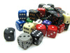 Bag of 50 Assorted Loose Opaque 12mm D6 Dice
