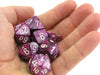 Polyhedral 7-Die Lustrous Lab Dice 2 Chessex Dice Set - Amethyst with White