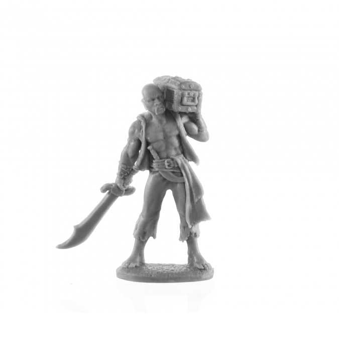 Pirate with Treasure Chest #30026 Reaper Legends: Bones USA Unpainted Plastic s