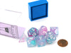 Polyhedral 7-Die Nebula Lab Dice 2 Chessex Dice Set Luminary-Wisteria with White
