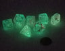 Polyhedral 7-Die Nebula Lab Dice 2 Chessex Dice Set Luminary-Wisteria with White