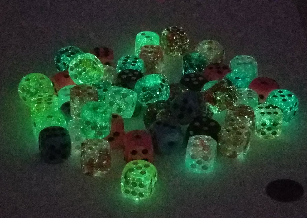 Bag of 50 Assorted Loose Lab Dice 2 16mm D6 Chessex Dice with Pips