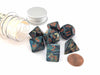 Polyhedral 7-Die Chessex Lab Dice 5 Set - Lustrous Alpestris with Orange
