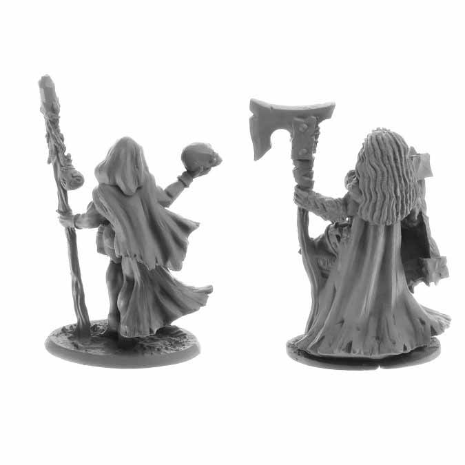 Jade Fire Leaders (2) #30054 Reaper Legends: Bones USA Unpainted Plastic Figures