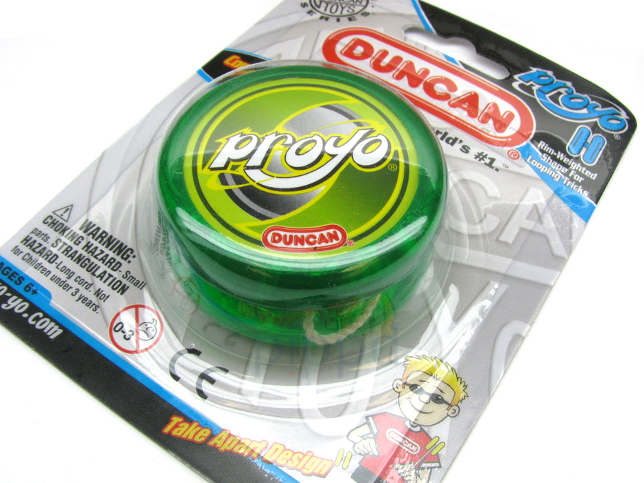 Duncan Proyo Beginner Rim-Weighted Competition Grade Yoyo - Transparent Green