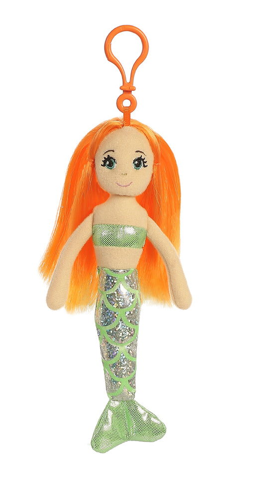 7" Amber Clip-On Sea Sparkles Mermaid Aurora Plush