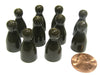 Set of 10 Halma 25mm Pawns Pawn Peg Pegs Board Game Play Pieces - Brown