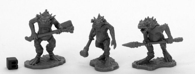 Reaper Miniatures Troglodytes (3) #44046 Bones Black Unpainted Plastic Figure