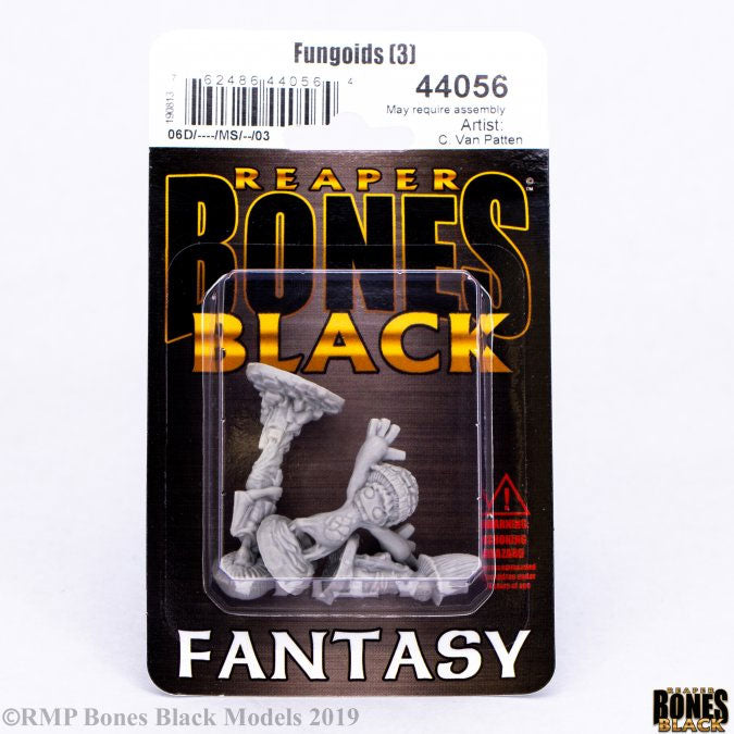 Reaper Miniatures Fungoids (3) #44056 Bones Black Unpainted Plastic RPG Figure
