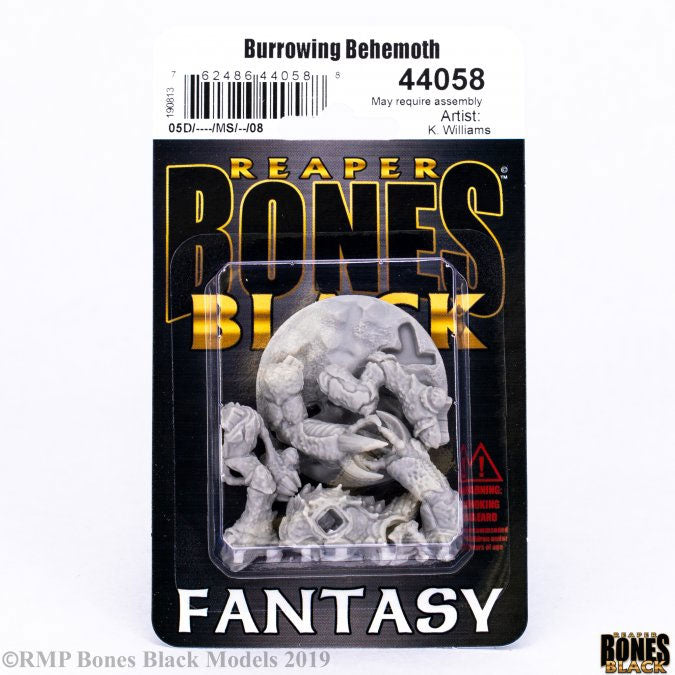 Reaper Miniatures Burrowing Behemoth #44058 Bones Black Unpainted Plastic Figure