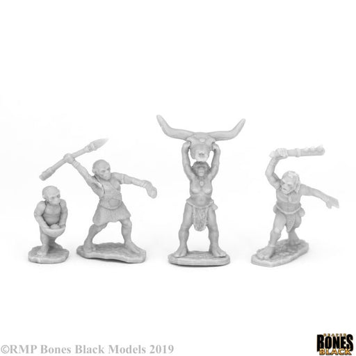 People of the Dawnlands (4) 44077 Bones Black Unpainted Plastic