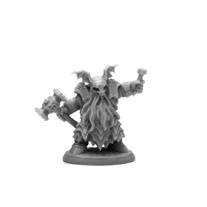 Reaper Miniatures Dark Dwarf Irontongue Priest #44113 Unpainted Plastic Figure
