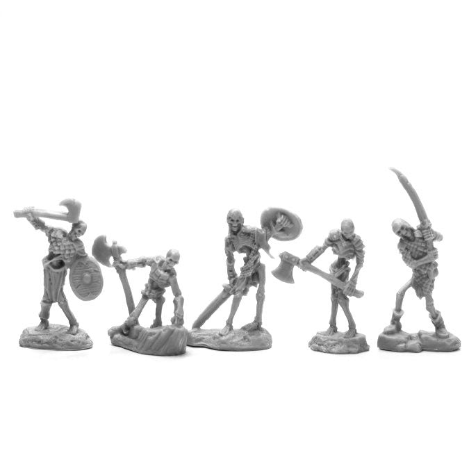 Reaper Miniatures Bog Skeletons (5 Pieces) #44115 Unpainted Plastic Mini Figure