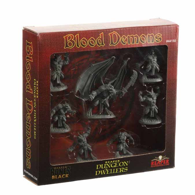 Blood Demons Boxed Set #44150 Bones Black Unpainted Plastic Minis