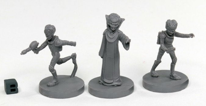 Reaper Miniatures Alien Overlords (3) #49001 Bones Black Plastic Unpainted Minis