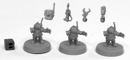 Reaper Miniatures Toolbots (3) #49002 Bones Black Plastic Unpainted Mini Figures