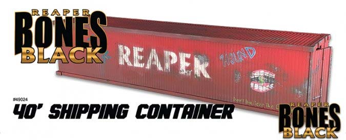 40' Shipping Container (to scale) 49024 Bones Black Unpainted Plastic