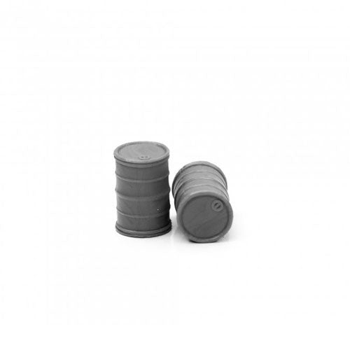 Reaper Miniatures Modern Barrels (2) #49034 Bones Black Unpainted Plastic Figure