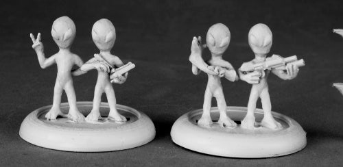 Reaper Miniatures Gray Aliens (4) #50130 Chronoscope Metal D&D RPG Mini Figure