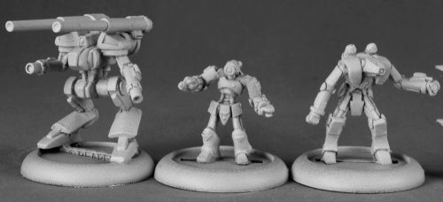 Reaper Miniatures XAIRobots (3) #50164 Chronoscope Metal D&D RPG Mini Figure