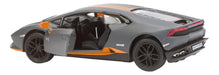 Die-Cast Metal Lamborghini Huracan - Gray with Orange Stripes