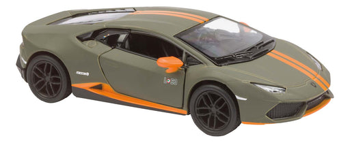 Die-Cast Metal Lamborghini Huracan - Green with Orange Stripes
