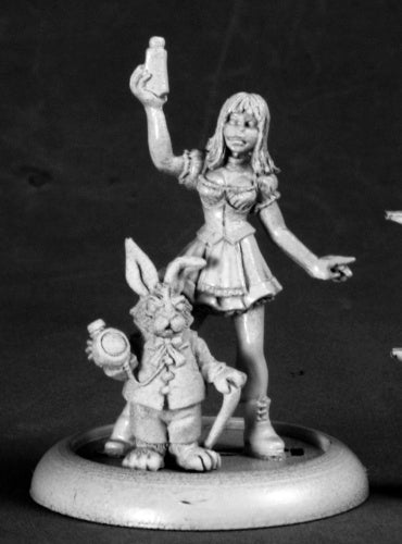 Reaper Miniatures Alice And White Rabbit #50209 Chronoscope D&D RPG Mini Figure
