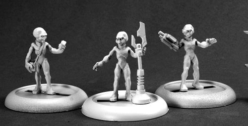 Reaper Miniatures Gray Aliens (3) #50243 Chronoscope Metal Unpainted Mini Figure