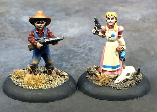 Reaper Miniatures Old West Kids (2) #50334 Chronoscope Unpainted RPG Mini Figure