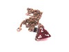 Chessex Jewelry Dice Pendant Necklace with Old Copper Finish - Holds a D4 Die