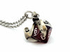 Dice Pendant Necklace with Old Silver Finish - Holds a D10