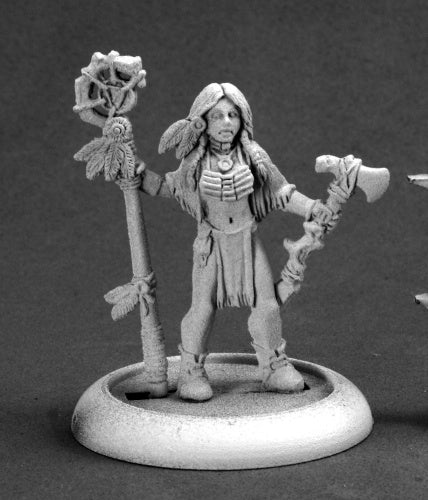 Reaper Miniatures Indian Shaman (Female) #59010 Savage Worlds Unpainted D&D Mini
