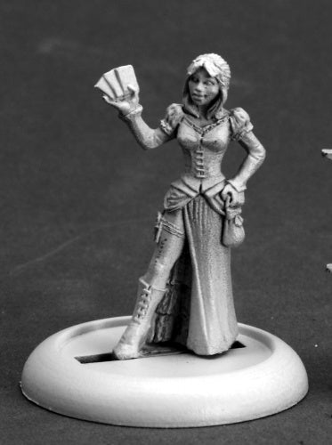 Reaper Miniatures Female Huckster #59025 Savage Worlds Unpainted RPG Mini Figure