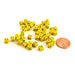 50 Six Sided D6 5mm .197 Inch Die Small Tiny Mini Miniature Yellow Dice