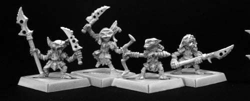 Reaper Miniatures Goblin Warriors (4) 60006 Pathfinder Miniatures Unpainted Mini