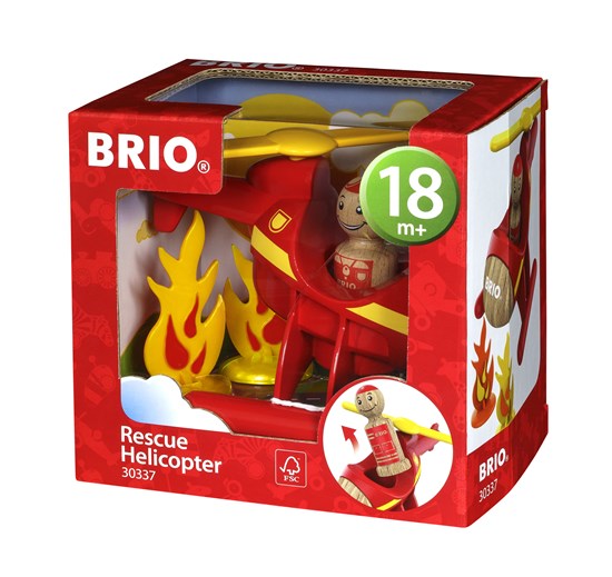 BRIO 4 Piece Rescue Helicopter Toddler Play Toy