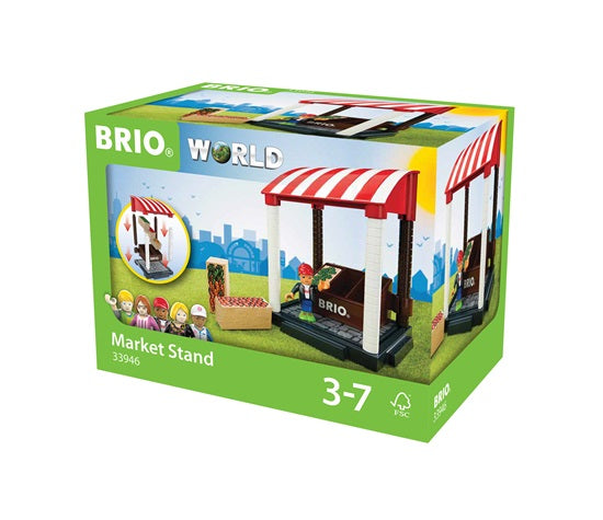 BRIO 11 Piece Market Stand Building Accessory