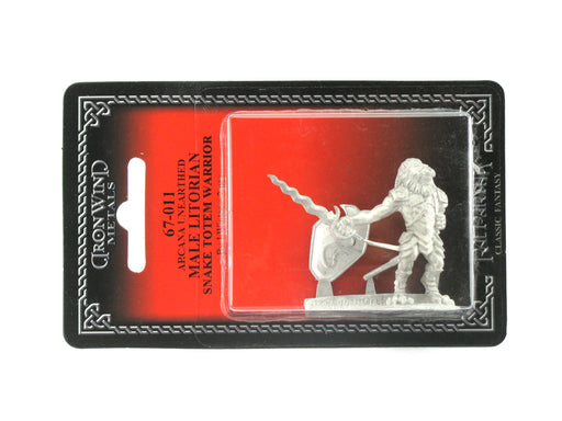Male Litorian Totem Warrior Snake #67-011 Arcana Unearthed Evolved Metal Figure