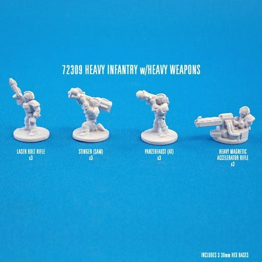 Reaper Miniatures Heavy Infantry with Heavy Weapons #72309 Unpainted Metal CAV