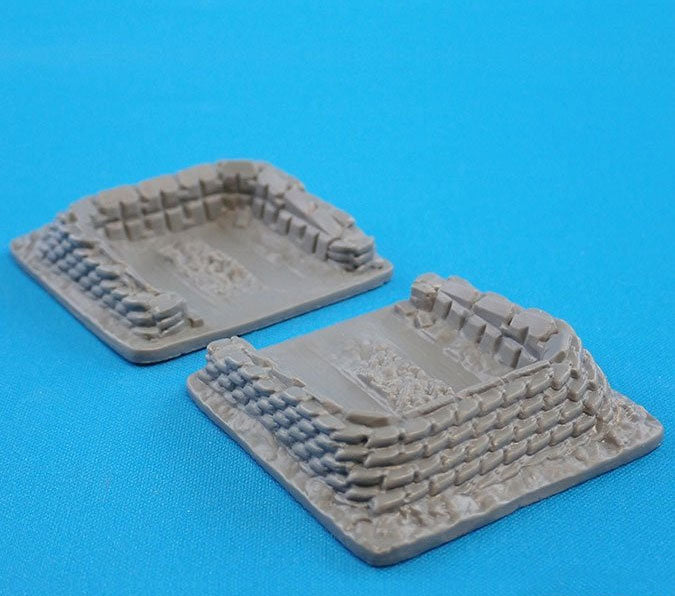 CAV: Strike Operations Battlefield Terrain Revetment (2) #72620 Unpainted Plastic