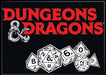 Dungeons & Dragons 3.5" x 2.5" Magnet - Dungeons & Dragons Logo with Dice