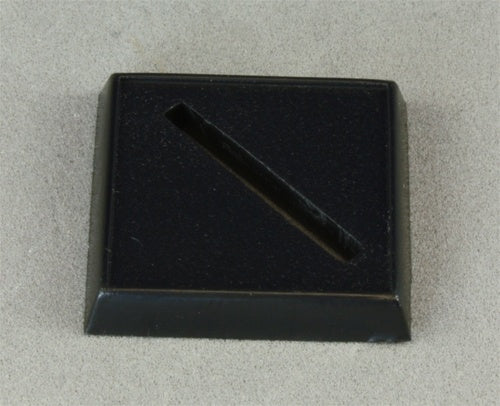 Reaper Miniatures 1" Square Plastic Base, Universal Slot (12 Pc) 74015 Accessory