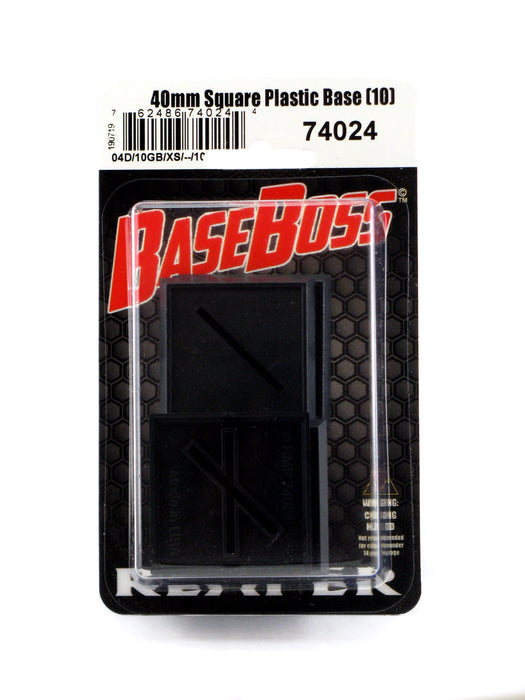 Reaper Miniatures 40mm Square Plastic Base (10) RPG Accessory #74024