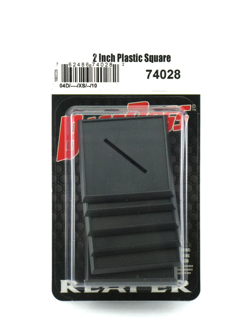 Reaper Miniatures 2 Inch Square Plastic Gaming Base (10) RPG Accessory #74028