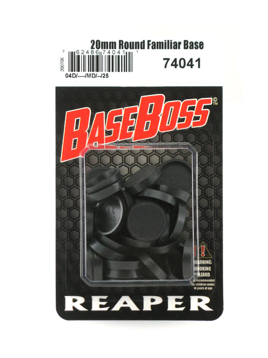 Reaper Miniatures 20mm Round Plastic Flat Top Base (25) RPG Accessory #74041